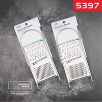 Parutan Buah dan Sayur Multifungsi Jinda Rimei, Kemasan Individual, Pemotong dan Pengiris Melon, Bahan Stainless Steel untuk Dapur
