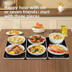 Modular <b>Foldable</b> Tray Insulation Board Adjustable Temperature Control for Home Dining <b>Table</b> Buffet Hot Food Modular Insulation B - Product Image 2