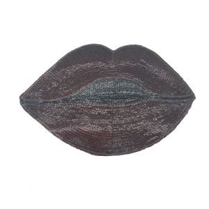 Shiny Iron on <b>Sequin</b> Embroidery Big Size Sexy <b>Red</b> Mouth Patch - Product Image 3