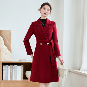 Women's Long Trench Coat Slim Fit Thick Warm Autumn Winter Professional Attire Full Sleeve With Pocket No-Wrinkle Treatment - Product Image 2