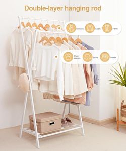 Appendiabiti in bambù bianco <span class=keywords><strong>porta</strong></span> abiti portatile con armadio pieghevole per uso di mobili per <span class=keywords><strong>camera</strong></span> <span class=keywords><strong>da</strong></span> letto - Product Image 4