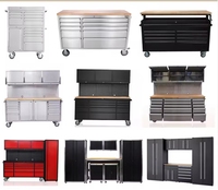 Promotion : Armoire à outils 24 pouces en acier inoxydable 430, anti-humidité, 9 tiroirs, avec serrure à code antivol, texture métallique, pour garage
