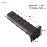 Rampe réglable en acier inoxydable 304 de haute qualité, moulée avec précision, rampe en verre, clôture de piscine en verre, noir