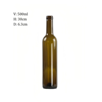 Bouteille de champagne en verre de gros, couleur marron, noire, colorée, 375 ml, 500 ml, 750 ml, 1500 ml, avec bouchon, bouteille de vin vide pour tequila, brandy
