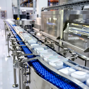 Transportador de Banda Modular Curva de Grado Alimenticio, Transportador de Cadena de Superficie Plana con Velocidad Ajustable para Línea de Empaquetado de Panadería y Bebidas - Product Image 1
