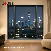 Fenêtre basculante et coulissante en aluminium JOUGE Luxury Apartment Venice 95c, quincaillerie allemande, 44 mm PA66, économie d'énergie, pour sites de haute qualité