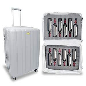 מזוודת יין עמידה ורב מכר בגודל 20-28 אינץ' עם גלגלי ספינר ומנעול TSA, מזוודת נשיאה לנסיעות יין - Product Image 1