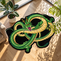 Tapis et moquette en forme de dragon, style anime, shaggy et moelleux, design personnalisé, tapis tufté pour salon, vente en gros
