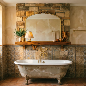 Specchio da Parete Decorativo in Stile Moderno, Design Irregolare in PU <span class=keywords><strong>Vintage</strong></span>, <span class=keywords><strong>Senza</strong></span> <span class=keywords><strong>Cornice</strong></span>, in Resina per Soggiorno, Camera da Letto e Corridoio - Product Image 1