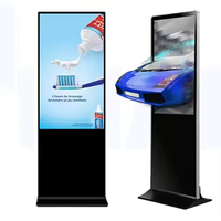 Kiosque OEM d'intérieur 32 pouces 2.5mm tactile capacitif système Android/PC panneau mobile 3D au sol pour ascenseur de centre commercial personnalisable