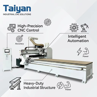 Machine de découpe de cadres photo CNC contrôlée par PLC Taiyan, moteur, largeur de coupe 88 cm, puissance 12 kW, longueur de table de coupe 350 cm, 45