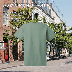 Men's 100% Cotton Jersey Solid Dark <b>Green</b> O-Neck Short Sleeve <b>T</b>-<b>Shirt</b> Eco-Friendly Regular Fit Casual Tee - Product Image 2