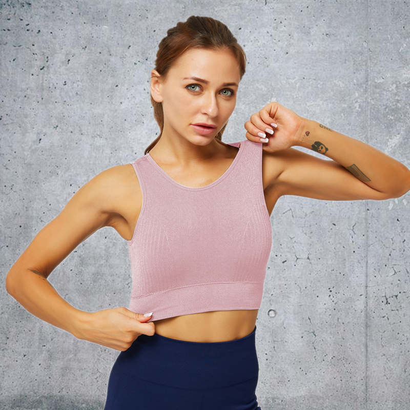 New Product  Hot  Sexy  Factory Wholesale Women Seamless Bandeau Strapless Girl fitness 4 colors bra