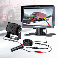 Système de caméra de recul AHD étanche à 4 broches pour voitures, bus, fourgonnettes, avec moniteur 4,3"/5"/7" et câble vidéo de 15 m