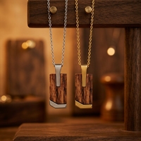 Collier pendentif rectangulaire en acier inoxydable Fatingna, plaqué or, gravable, forme géométrique tendance, cadeau pour couple