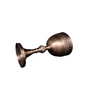 Handmade Antique Brass <b>Wine</b> <b>Goblet</b> Vintage Metal Drinking Cup for <b>Wine</b> Whiskey Drinking Glass for Home Bar Wedding Party Gift - Product Image 3