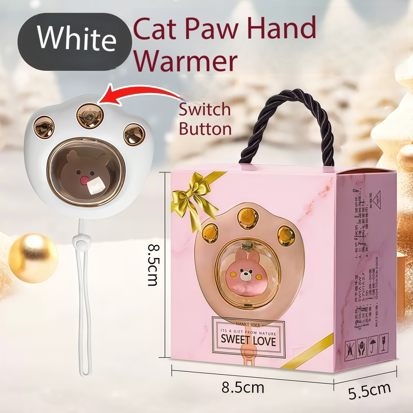 Coffret cadeau B-Cat Paw [Chargement USB blanc]