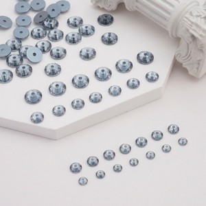 Perles de strass en résine époxy saphir indien de 5 mm, forme diamant, trou central, à coudre, accessoires de bijouterie DIY pour vêtements - Product Image 4