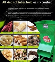 800kg/uur RVS Cassavemeelmolenmachine motor voor fruit- en groentepulpmolen voor aardappel, lotuswortel, zoete aardappel