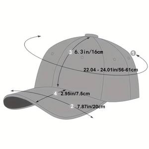 Set Topi Baseball Bordir |   Topi Ayah Katun 5 Warna yang Dapat Disesuaikan dengan Pinggiran Bermotif Bergelombang |   Topi Pelindung Matahari Santai untuk Luar Ruangan - Product Image 2
