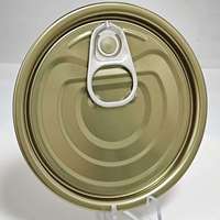 Vente en gros d'usine 300 #   Couvre-boîtes en aluminium chromé de 72,9 mm à ouverture facile (EOE) pour saumon en conserve de qualité alimentaire