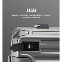 Valise à roulettes PC avec grande capacité Classy USB Charging Spinner Caster-Valise améliorée