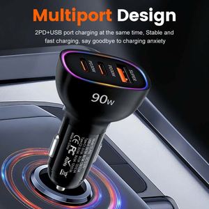 New Arrival High Speed Magnetic Car Charger Dual PD & QC3.0 3-Port Fast Charging Adapter for Laptop & Mobile Phone - Product Image 1
