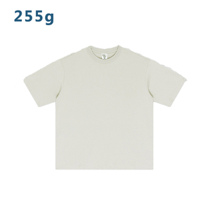 100% algodón 255g tejido alto Casual de gran tamaño para hombre Camiseta cómoda antiácaros Cool <span class=keywords><strong>Zone</strong></span> diseño sólido en blanco - Product Image 1