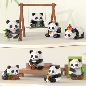 MOC serie creativa tesoro nacional Panda bloques de construcción modelo Animal DIY montaje micropartículas ladrillos niños regalo Juguetes - Product Image 6