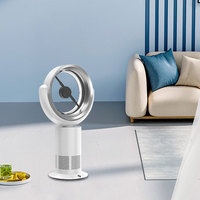 Kipas listrik dalam ruangan, kipas ventilasi Tanpa Pisau, meja pintar DC 10 pengaturan dapat diterima OEM