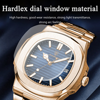 Poedagar Relogio Montre Homme Carrée Quartz Alliage Acier Inoxydable Étanche Lumineux Date Business OEM ODM Faible MOQ