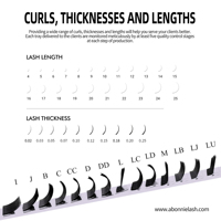 Abonnie Fournitures pour Extensions de Cils Vente en Gros Fournisseur Soie Extensions de Cils Plateaux de Cils Velours Cachemire Noir Mat