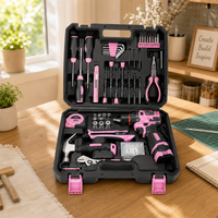 Kit d'outils électriques sans fil avec tournevis à chocs en acier inoxydable 201, garantie 1 an et mallette rigide pour usage domestique et professionnel