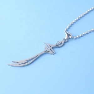 <span class=keywords><strong>Imam</strong></span> para <span class=keywords><strong>Ali</strong></span> Sword Colgante de acero inoxidable Animación religiosa Derivados Joyería Regalo Collar para musulmanes - Product Image 5