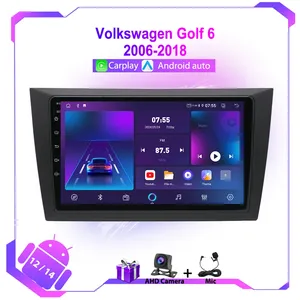 Автомобильный мультимедийный плеер для Golf 6 2006-2018 с IPS-экраном, <span class=keywords><strong>Android</strong></span> Auto, беспроводным CarPlay, Mirror Link, GPS-навигацией, стерео радио, 1 год гарантии, Aux - Product Image 2