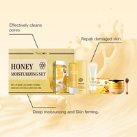 Ensemble de soins du visage personnalisé avec logo, collagène, miel, vitamine E, anti-rides, raffermissant, éclaircissant, exfoliant, hydratant