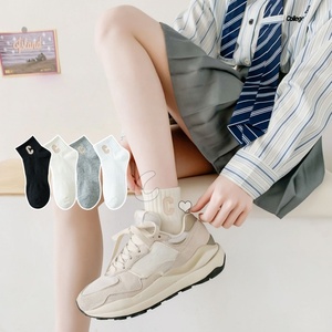 Wholesale Low Cut Thin Cotton <b>Socks</b> Women Custom Embroidery Letter Breathable <b>Cute</b> Ankle Sport Summer Student <b>Socks</b> - Product Image 2