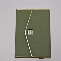 Carnet A5 promotionnel de style chinois avec logo personnalisé en feuille d'or « Paix et joie » pour cadeau de bureau