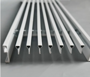 Diffuseur de <span class=keywords><strong>grille</strong></span> droite en plastique sur mesure au design moderne pour les sorties de ventilation CVC sans cadre. - Product Image 2