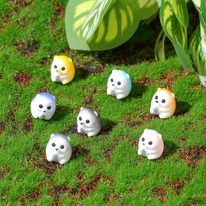 Adorno de Resina en Miniatura de Animales, Siete Colores Aleatorios, Decoración para el Hogar, Figura Artística - Product Image 4