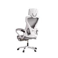 Ensemble chaise de bureau et table de jeu ergonomique avec accoudoirs en maille 4D, dossier inclinable confortable, réglage en hauteur et repose-pieds