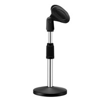 Clip antidérapant détachable support de micro de bureau en métal robuste avec support de microphone de table à montage sur disque court réglable