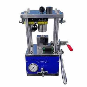 Mesin Crimping Sel Silinder, Laboratorium Kompak 18650 Lithium Manual Hidrolik untuk Perakitan Sel Silinder