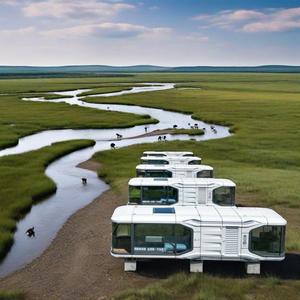 Casa Prefab Cama Cápsula Espacial Cabine do Hotel Casa Modular Prefab Camping Recipiente Cápsula Casa Pequena Casa