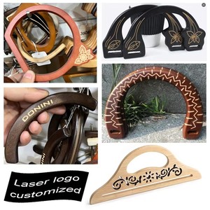 Asas Redondas de Madera <span class=keywords><strong>para</strong></span> Bolsos, Asas de Madera Contrachapada <span class=keywords><strong>para</strong></span> Carteras y Marcos <span class=keywords><strong>para</strong></span> Bolsos, <span class=keywords><strong>para</strong></span> Bolsos Hechos <span class=keywords><strong>a</strong></span> Mano y Bolsos Tejidos, Manualidades DIY - Product Image 4
