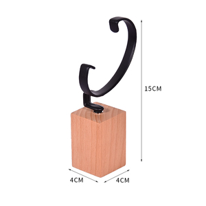 Soporte de exhibición de reloj de material de madera soporte de reloj de círculo C de alta calidad soporte de exhibición de reloj duradero - Product Image 4
