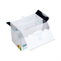 Boîte d'emballage en plastique transparente pliable personnalisée, carton de présentation transparent pour l'emballage en magasin