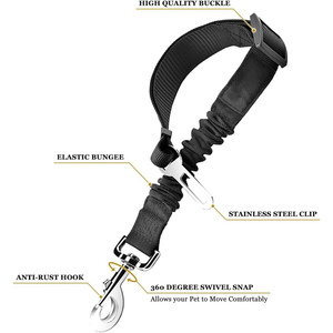 Ceinture de sécurité en nylon pour chien, laisse réglable pour animaux de compagnie, sangle réfléchissante pour siège de voiture, ceinture de sécurité pour chien - Product Image 2