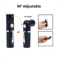 Mini lampe torche multifonction rechargeable par USB 500LM, étanche, en aluminium, LED avec lumière du jour 5000K, utilisation d'urgence, portable