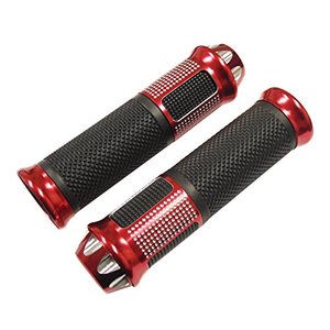 Poignées de guidon universelles en alliage d'aluminium de 7/8 pouces (22 mm) en caoutchouc souple pour motos et scooters - Product Image 1